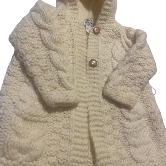 Hand knitted by Grazia made in Italy merino wool vintage toddler cardigan sz 2T - Picture 2 of 11